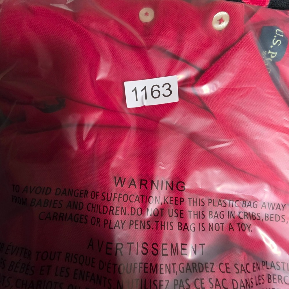 US Polo Assn Mens 3XL Red Short Sleeve Cotton Pique Polo Shirt Logo - Picture 7 of 7